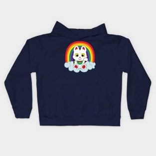 Rainbow Maneki Neko Kids Hoodie